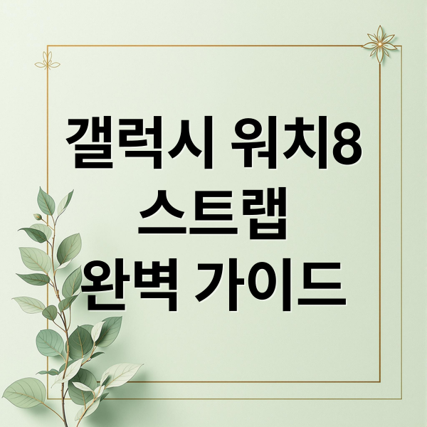 갤럭시 워치8 스트랩