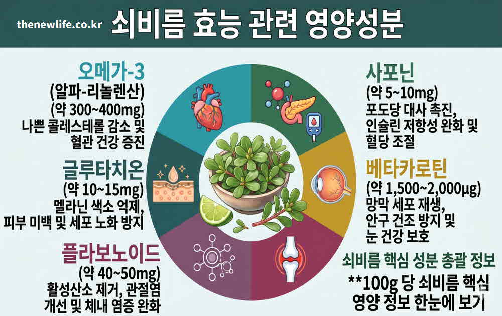 쇠비름 효능 영양성분