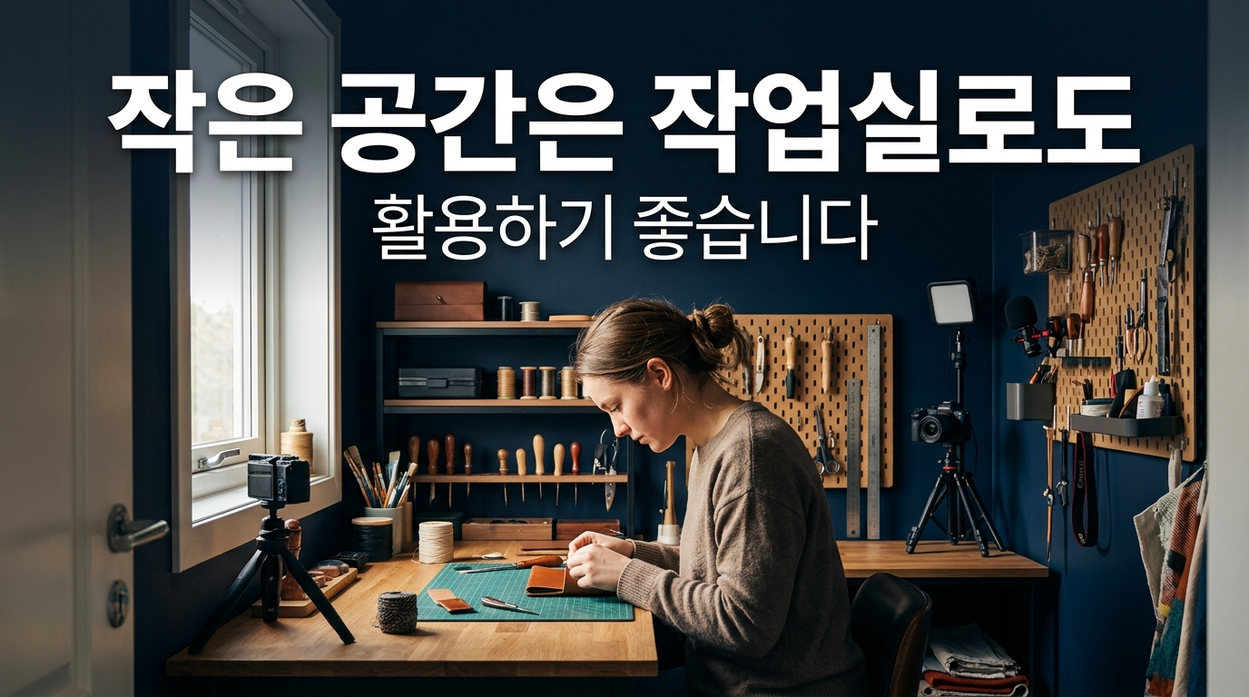 작은 공간은 작업실 활용도가 좋음