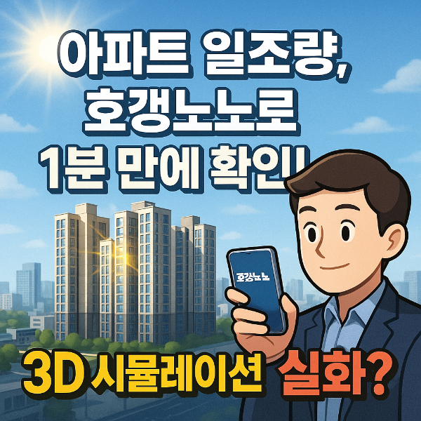 호갱노노 아파트 일조량 확인 방법 썸네일 이미지입니다.