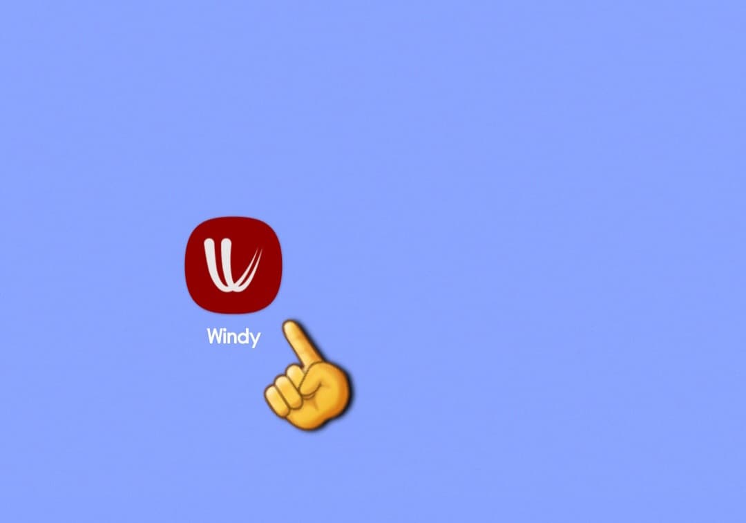 윈디날씨(윈디닷컴)-보는법-안내-다운로드-후-홈-화면에-표시된-Windy-앱을-클릭해-실행합니다.