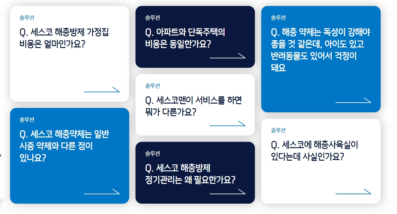 자주 묻는 질문 게시판의 질문과 답변 목록