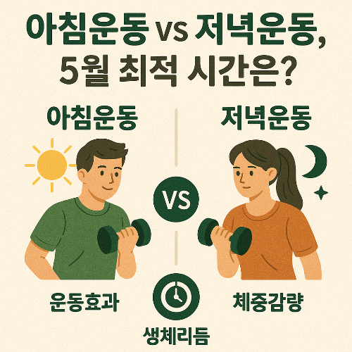 아침운동 vs 저녁운동, 5월 최적 시간은? (운동효과, 생체리듬, 체중감량)관련 사진
