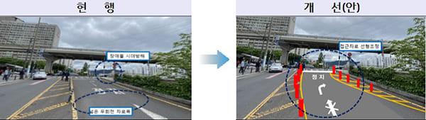 정부, 우회전 보행 교통사고 다발지역에 과속방지턱·안전표지 등 시설 개선