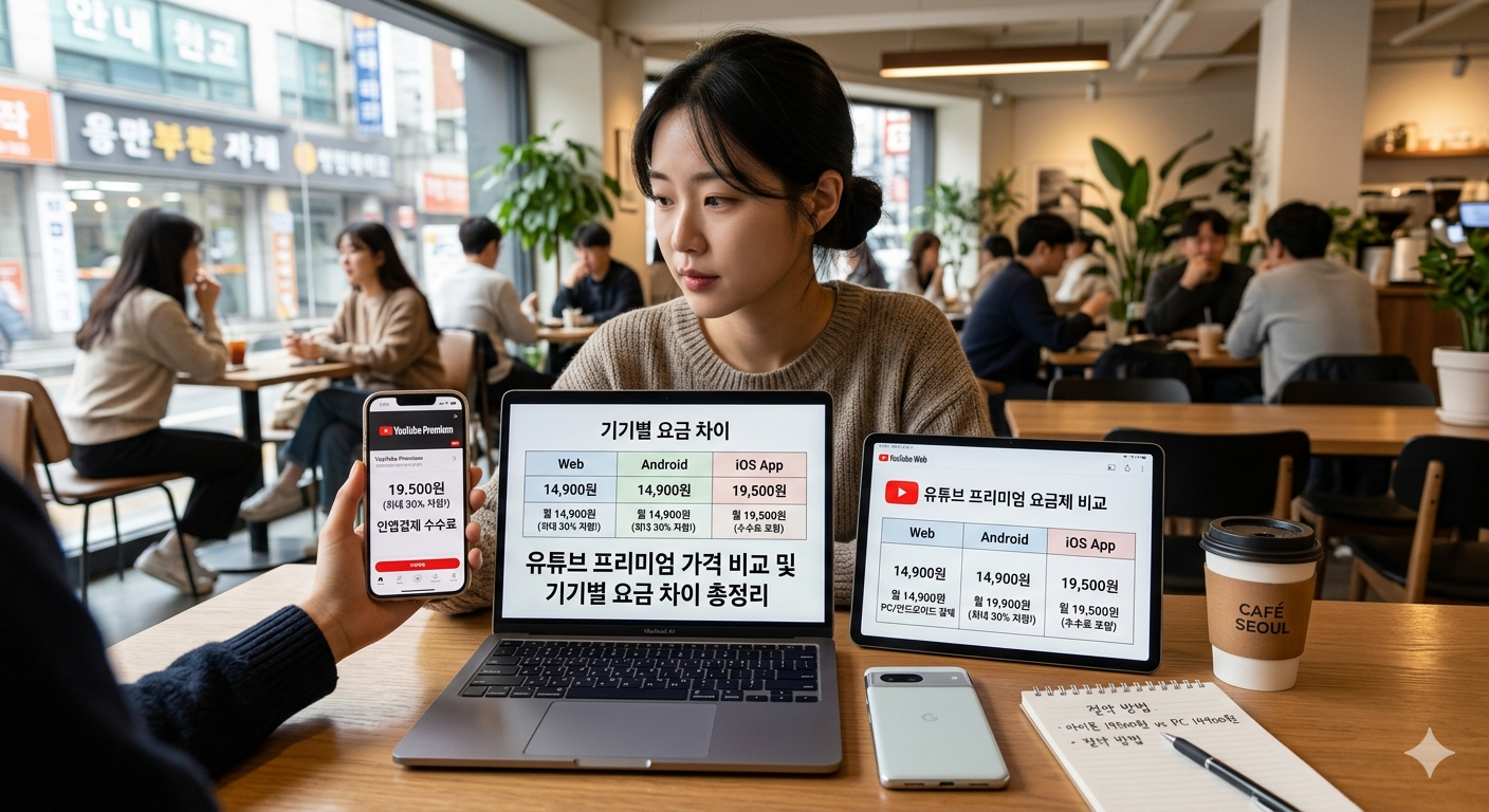 유튜브 프리미엄 가격 비교: 아이폰 수수료 차이와 통신사 할인 혜택 총정리