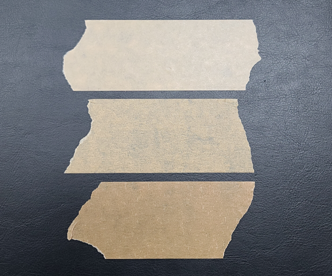 종이테이프 3종 : 업체별로 색이나 접착력등이 다르다