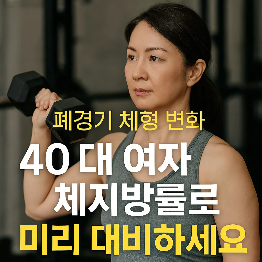 폐경기 체형 변화, 40대 여자 체지방률로 미리 대비하세요