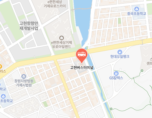 거제도 고현버스터미널 위치-지도