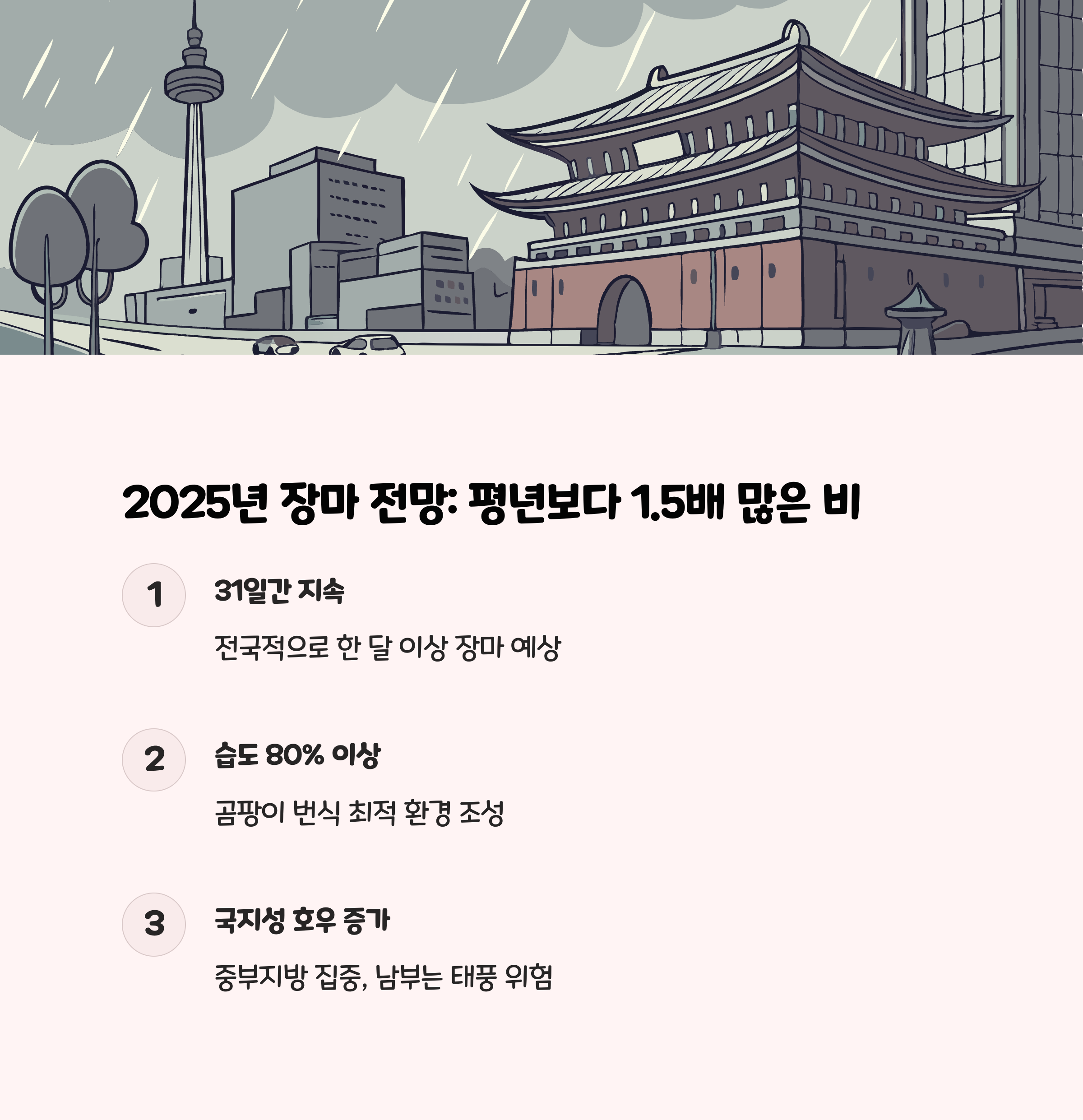 2025년 장마철 전망과 특징