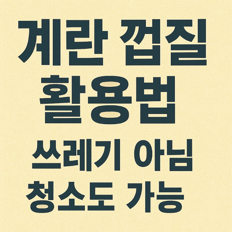 계란 껍질 활용법 – 쓰레기 아님, 청소도 가능