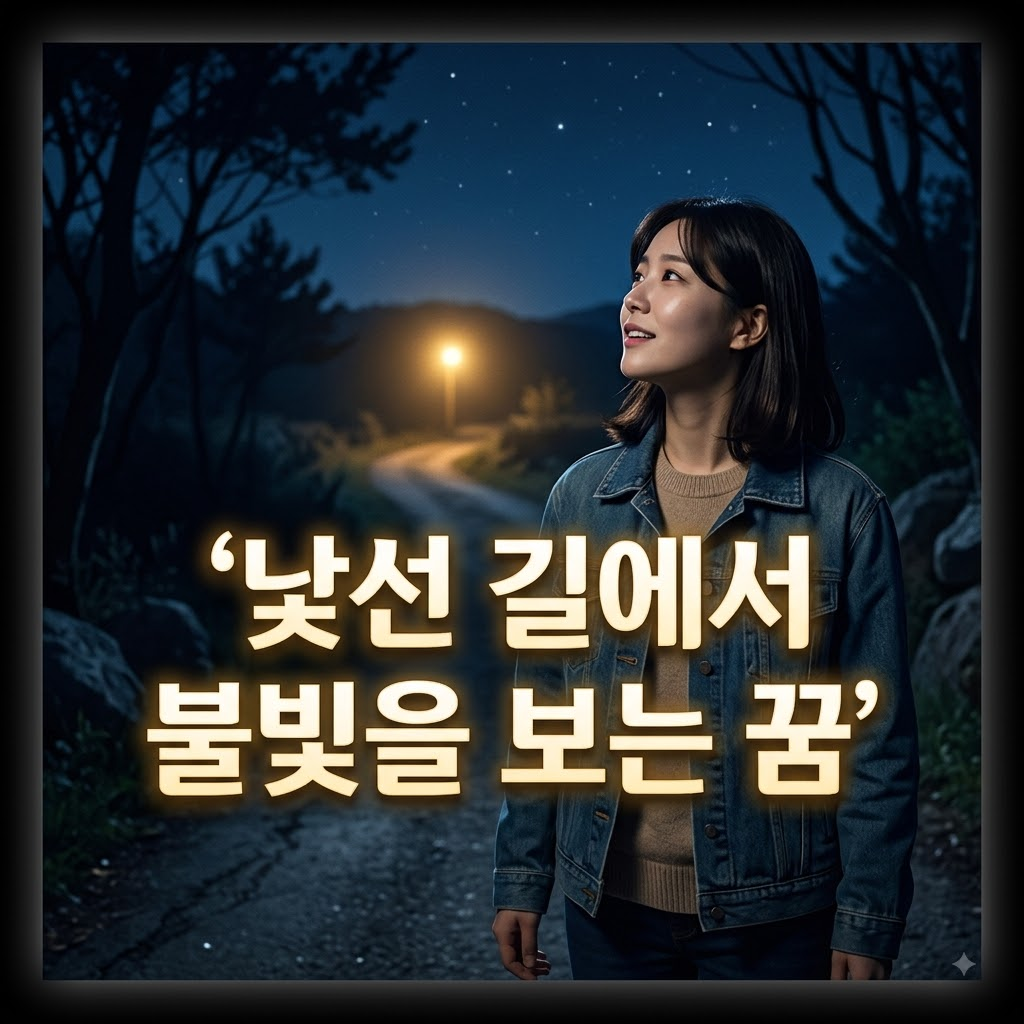 낯선 길에서 불빛을 보는 꿈