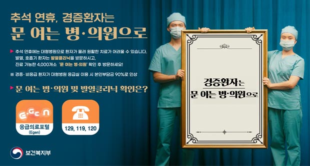 추석 연휴 문여는 병.의원