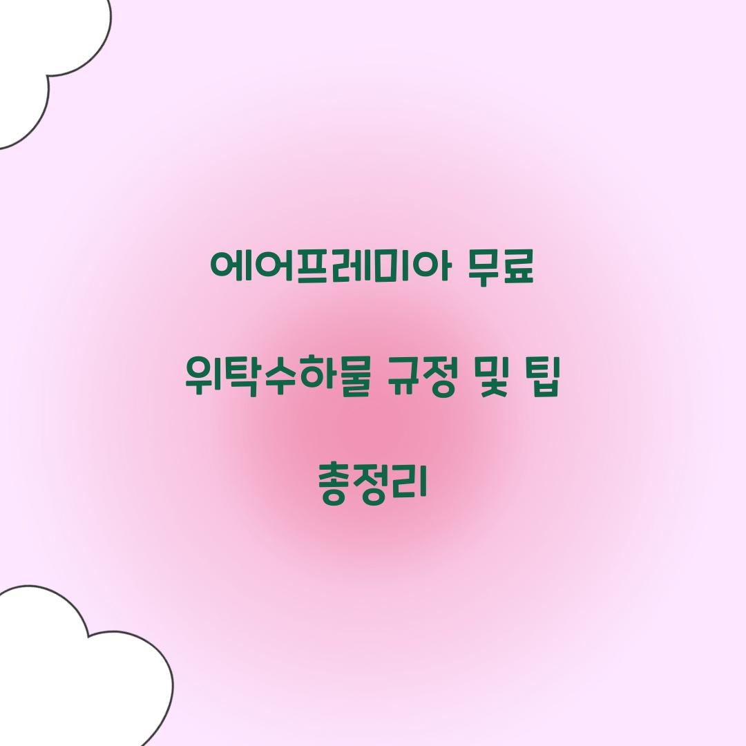 에어프레미아 무료 위탁수하물