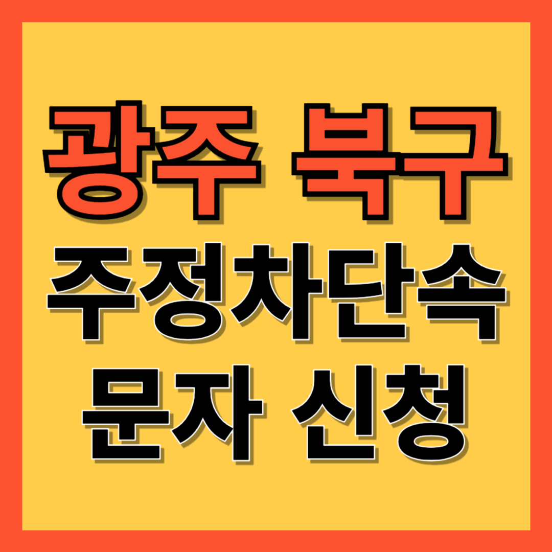 광주 북구 주정차 단속 알림 서비스 신청 방법 ❘ 주차단속 문자알림서비스