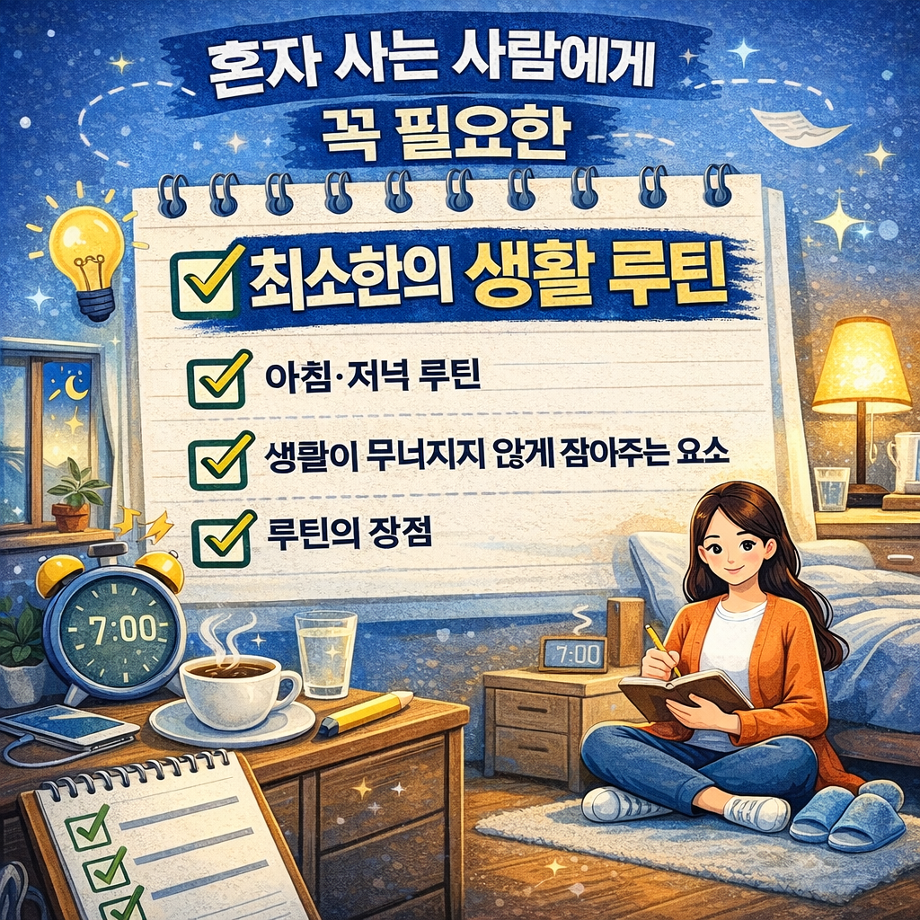 혼자 사는 사람에게 꼭 필요한 최소한의 생활 루틴