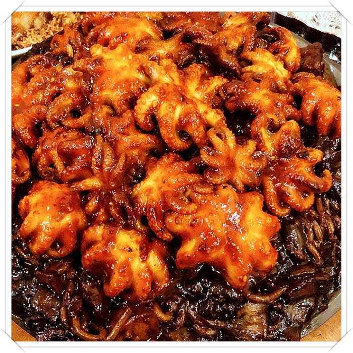 쭈꾸미-돌판-짜장면