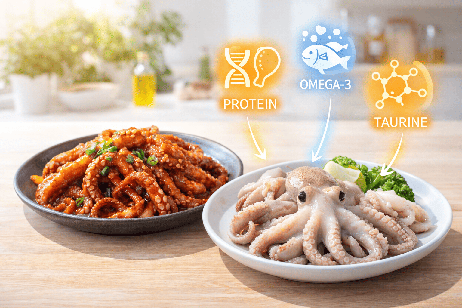 낙지와 쭈꾸미 효능: 타우린, 단백질, 저칼로리 식품