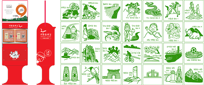 서울 둘레길 코스 인증스탬프(빨간우체통)