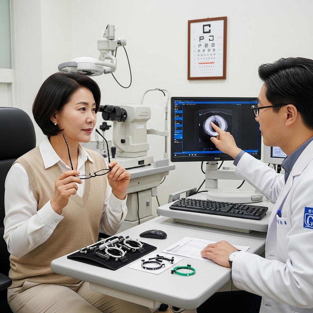 눈피로 원인 굴절 이상 교정 안경 처방 확인