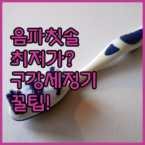 음파 전동칫솔 구강세정기 가격 할인율..