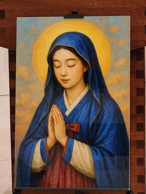 화서동성당 독서대에 있는 그림