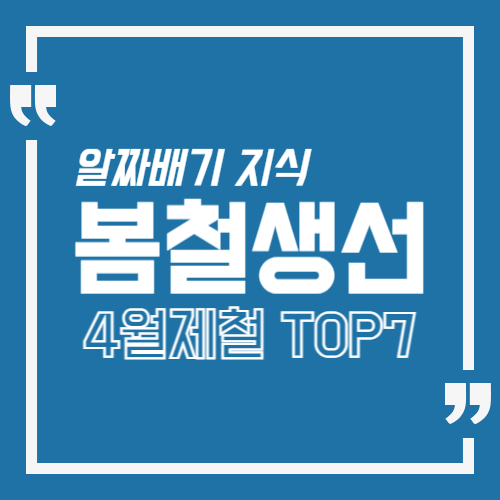 알짜배기 지식 봄철생선 4월제철 TOP7 썸네일