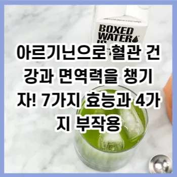 아르기닌으로 혈관 건강과 면역력을 챙기자! 7가지 효능과 4가지 부작용