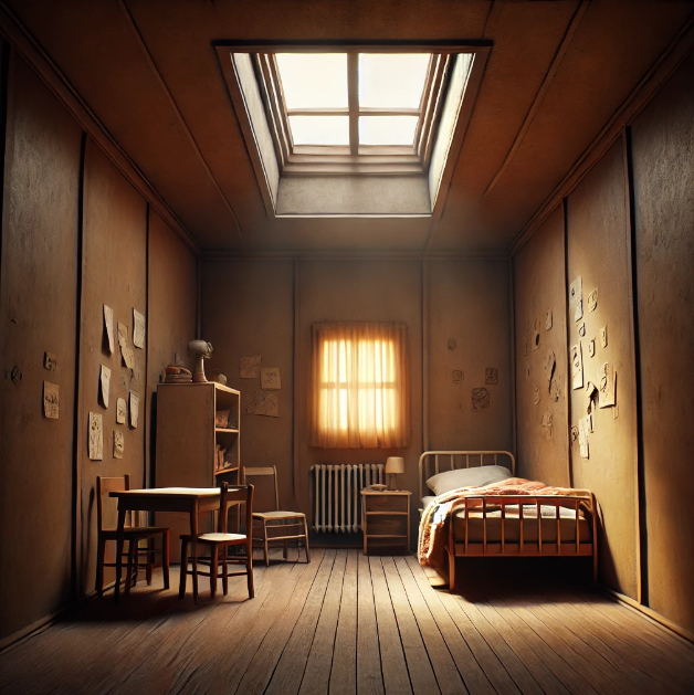 작은 방, 빛 스며드는 창