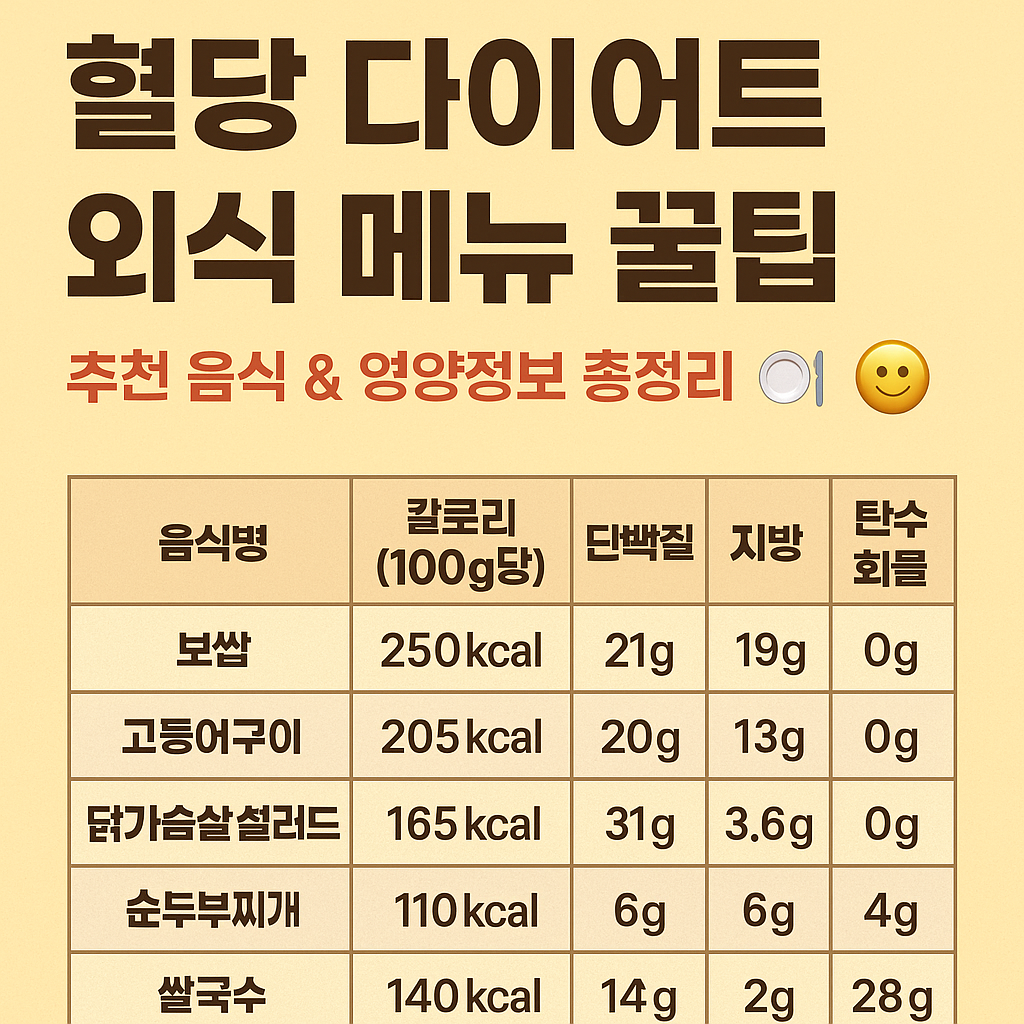 다이어트 시 외식 메뉴 추천!!