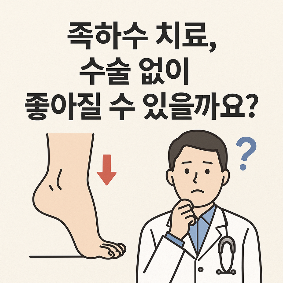 족하수 치료, 수술 없이 좋아질 수 있을까요?