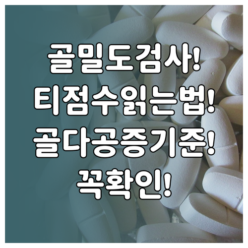 골밀도 검사 T점수 읽는법과 골다공증..