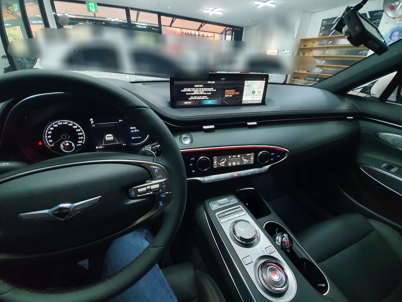 제네시스_GV70_내장_인테리어_파인그로브그린