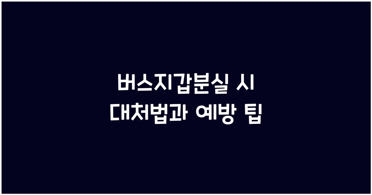버스지갑분실