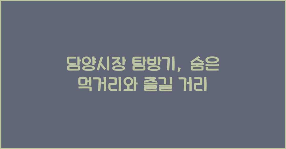 담양시장