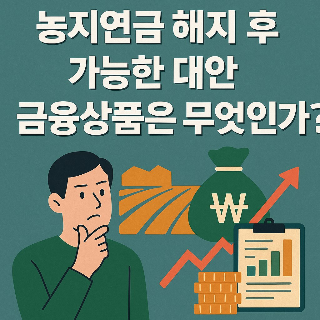 농지연금 해지 후 대안 가능한 금융상품은?