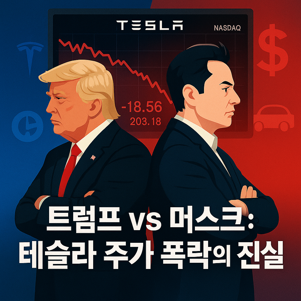 Trump-Musk Conflict,Tesla Stock Plunge