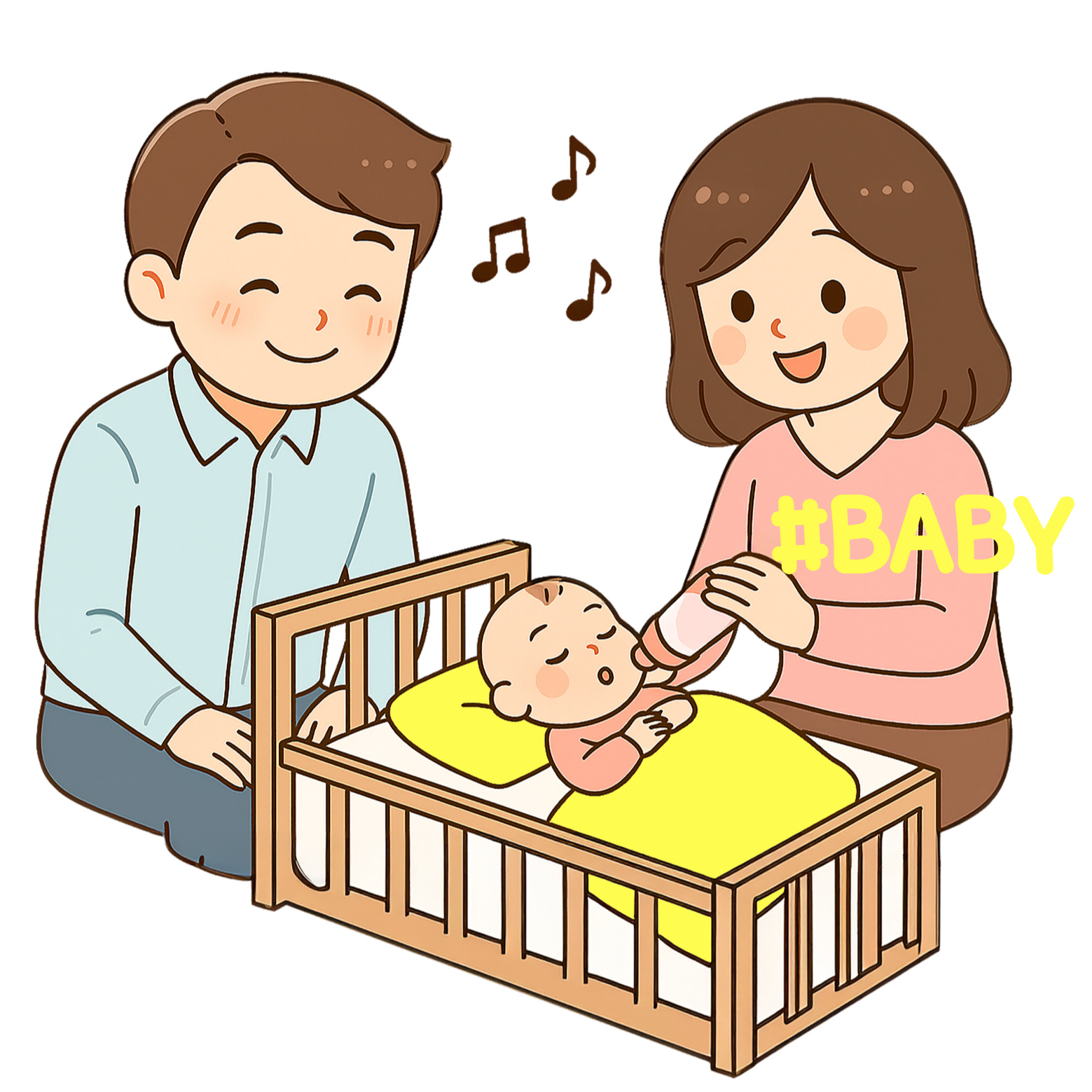 아기 수유 중인 부모님 사진