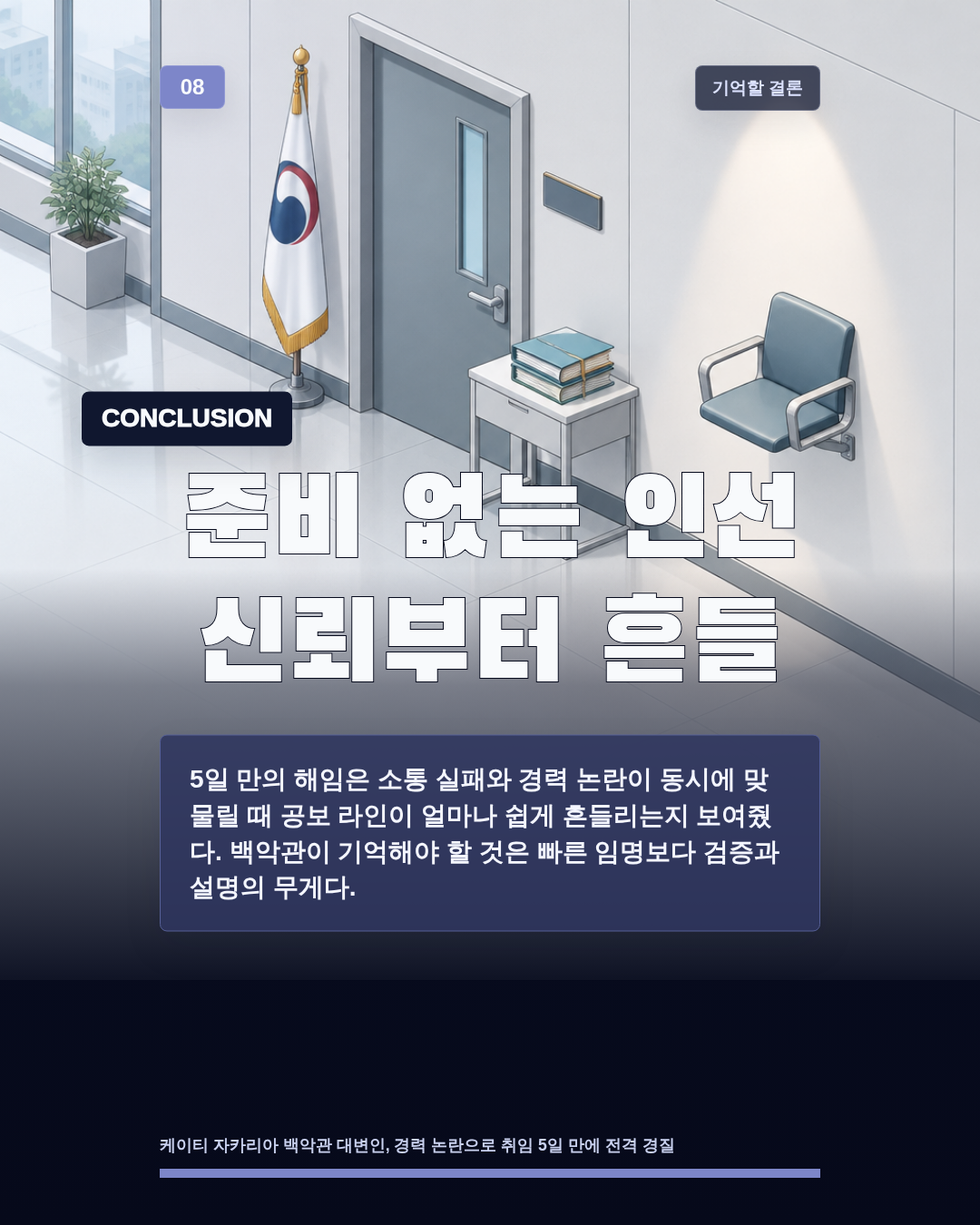준비 없는 인선 신뢰부터 흔들