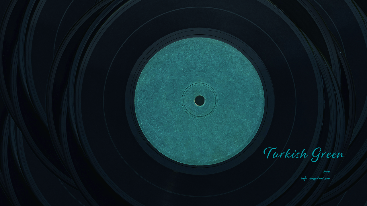 07 빈티지 LP판 C - Turkish Green 청록색배경화면