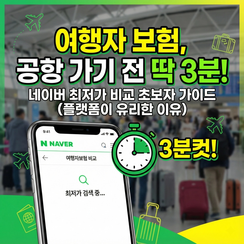 네이버 여행자 보험 초보자 가이드 블로그 썸네일 이미지입니다