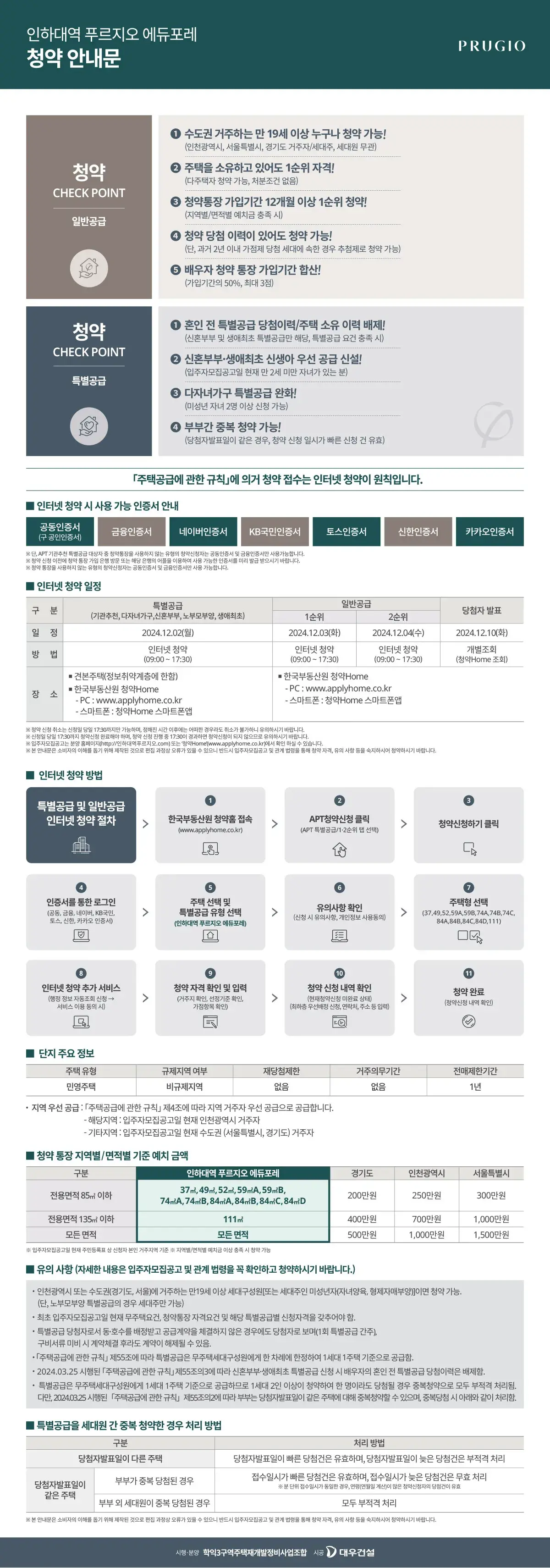 청약 안내문