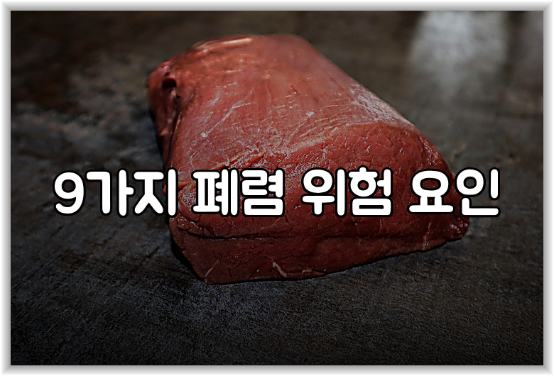 9가지 폐렴 위험 요인