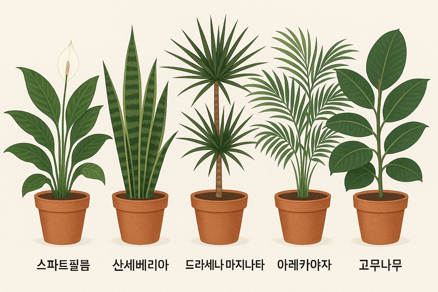 NASA가 선정한 공기정화 식물 BEST 5, 집안이 달라지는 식물 리스트