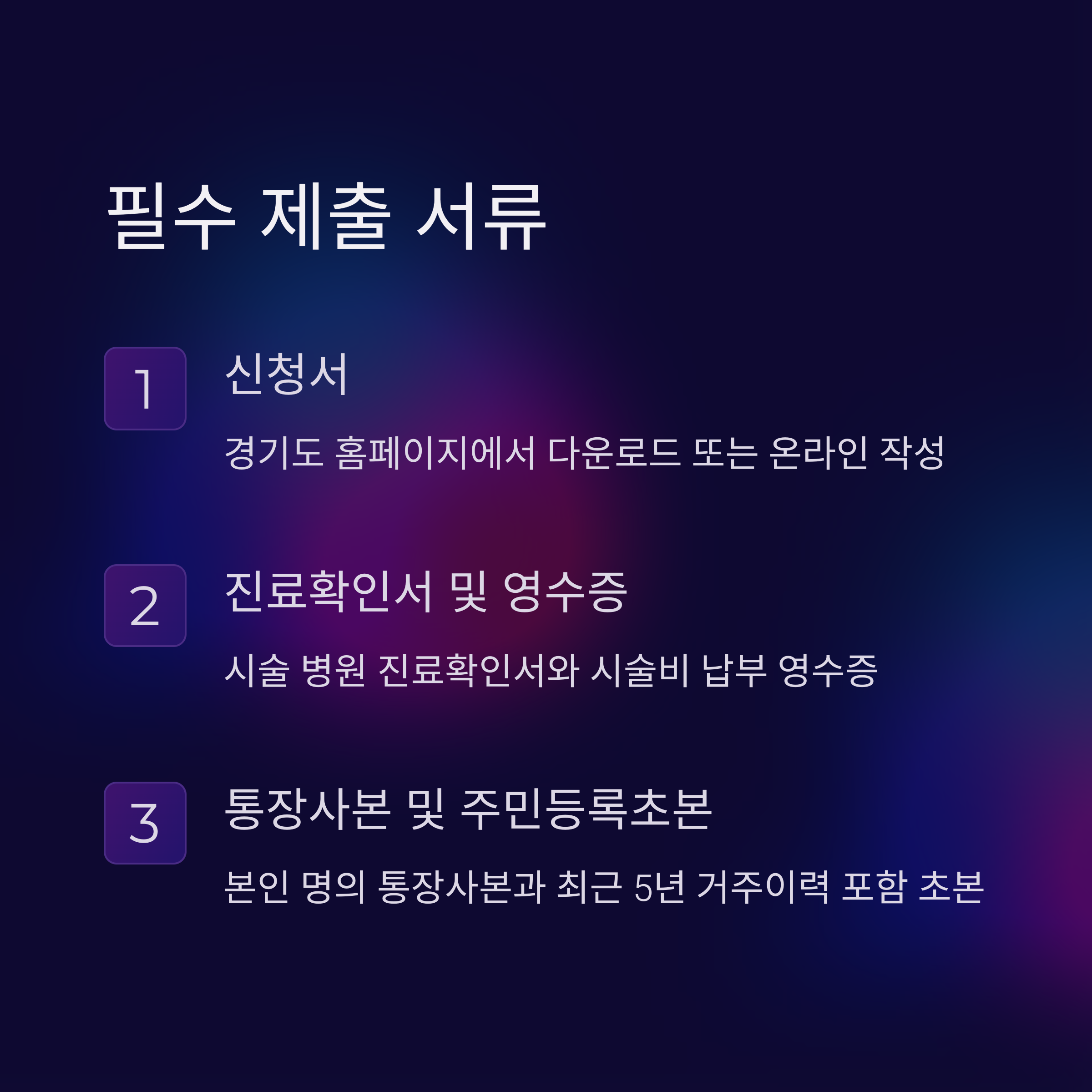난자동결 시술비 지원 – 필수 제출 서류 목록