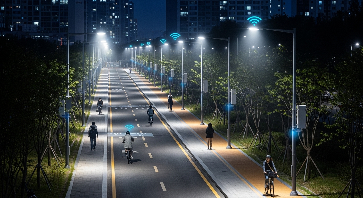 intelligently controlled smart streetlights