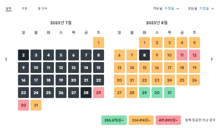 도쿄 항공권 사이트 비교(8)