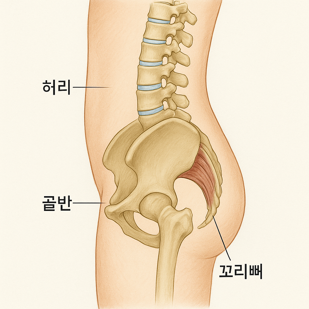 허리,골반,꼬리뼈 통증 관련 사진