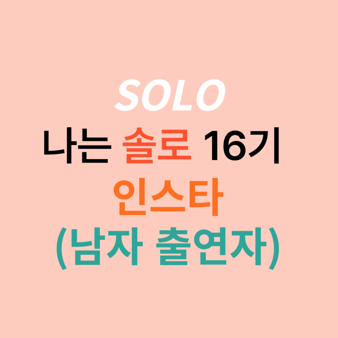 나는 솔로 16기 인스타