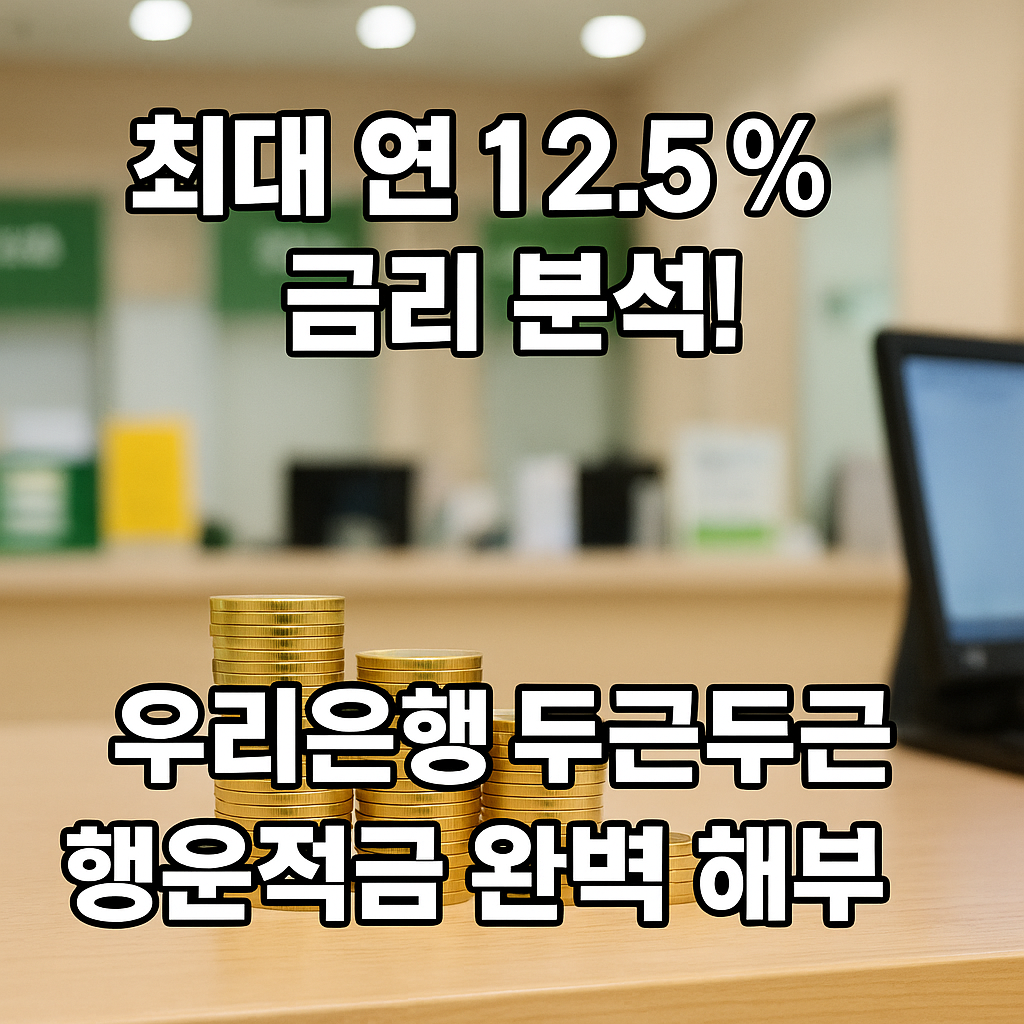 우리은행 두근두근 행운적금 완벽 분석|최대 연 12.5% 고금리 적금의 모든 것