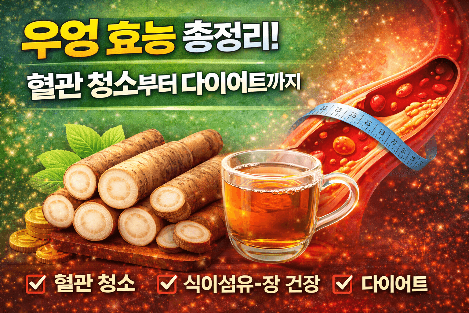 우엉 효능 총정리! 혈관 청소부터 다이어트까지 썸네일